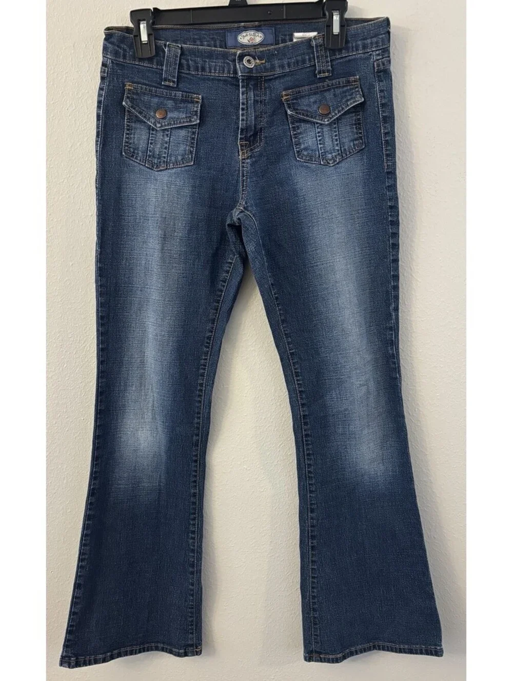 Vintage Dark Wash Front Pocket Just U.S.A. Bootcut Jeans Juniors Size 9
